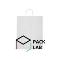 Paper bag white with handle 320*420 mm